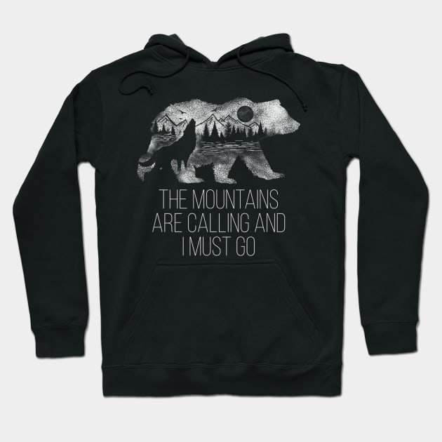 The Mountains Are Calling And I Must Go camping gift Hoodie by crowominousnigerian 